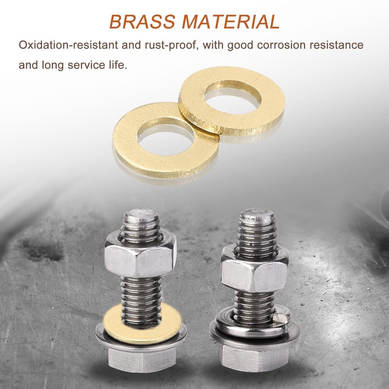 QUARKZMAN M30 Washer, Pack of 2 Brass Ring Washers 54