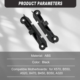 GATSUZG 5 Set AM4 CPU Cooler Bracket with Mounting Screws Plastic Fan Bracket for AMD Motherboard X570/B550/A520/X470/B450/B350/A320 with Screwdriver, Mini Scraper