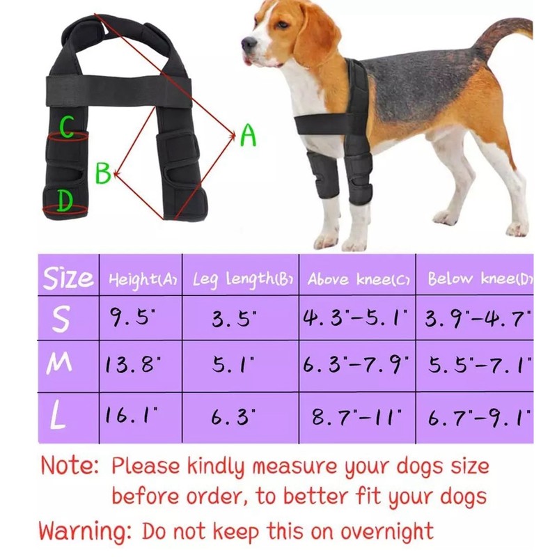 Dog Elbow Brace Protector Pads Stable Support Adjustable Breathable Dog