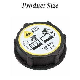 Radiator Cap Compatibe with MNFPSJB Fiesta Black Coolant Cap Replacement, Tank Cap Coolant Tank Lid with B-Max, C-Max, Ecosport, Fiesta MK6, Fiesta MK7, Focus C-Max, Focus MK2