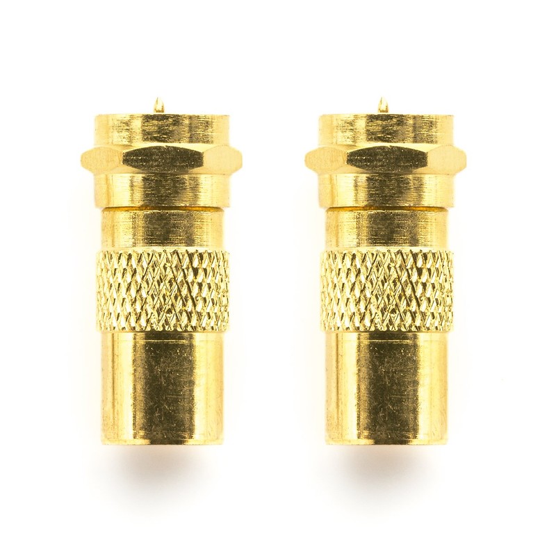 deleyCON Set of 2 SAT Aerial Adaptor Cable to SAT