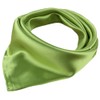 X&F Women's Solid Stain Charmeuse Neckerchief Square Scarf 23" *