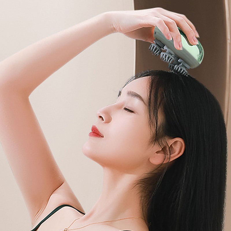 Mini Electric Head Scalp Massager Waterproof Portable Scalp Massager Rechargeable