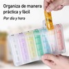 Pastillero Semanal para 4 Tomas Diarias Organizador de Medicinas Estuche
