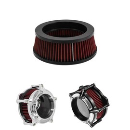 HDBUBALUS Motorcycle Air Filter Element Replacement Fit for Harley Sportster XL Touring FLHR Dyna Softail Red