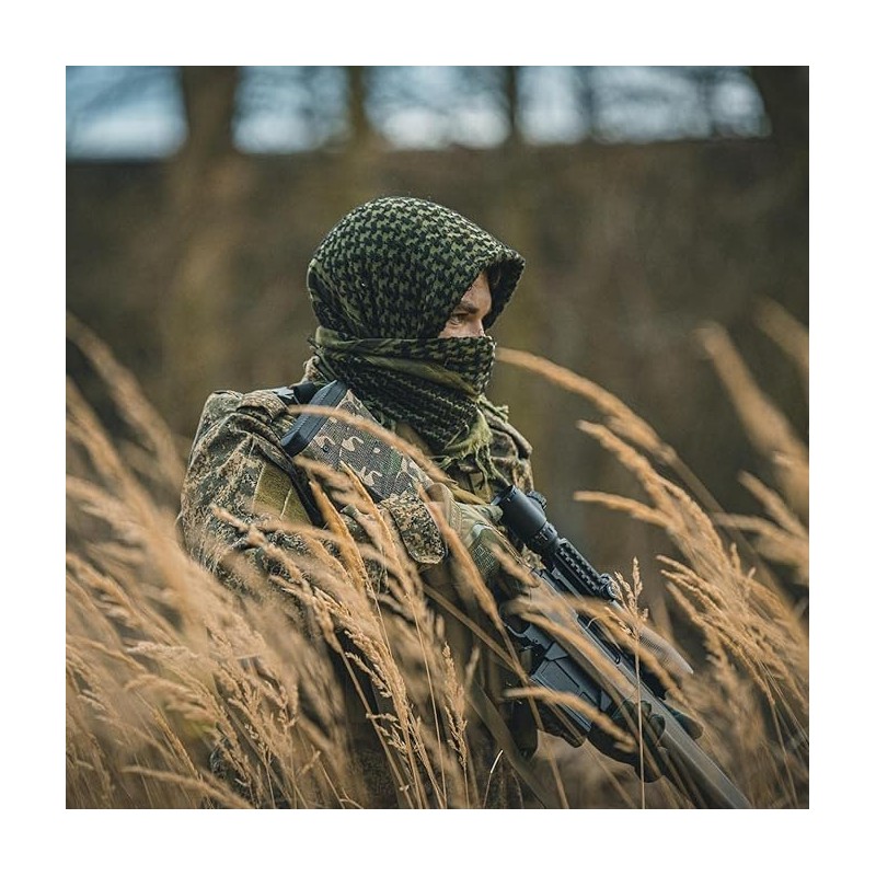 M MCGUIRE GEAR Shemagh Tactical Scarf, Middle Eastern Desert Hood,