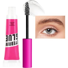 Gel para cejas, Kit de tinte para cejas marrones, Kit de tinte para cejas instantáneo impermeable de secado rápido, Pomada para cejas semi permanente con cepillo para cejas Gel para cejas natural a prueba de manchas y resistente al sudor (09 transparent 