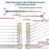 Deck Man T316-Stainless Steel Adjustable Angle 1/8" Cable Railing Kit/Hardware