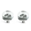 JEREVER 2 Pack Glass Crystal Knobs Brushed Nickel Drawer Pull