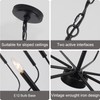 CWarmozy Farmhouse Chandelier 8 Lights Black Modern Chandelier Light Fixture