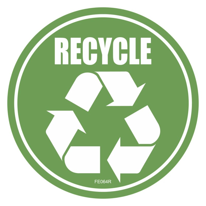 Sticker Sector Trash Recycle Sticker - Home Office Container Symbol