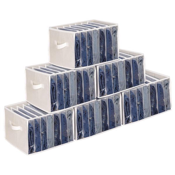 Zilink Upgraded Wardrobe Clothes Organizer with Support Board Clear Pants