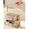 Large Clear Makeup Bag Big Travel Cosmetic Bag On-The-go Toiletry