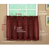 Today's Curtain Emelia Original Voile Tier Pair 30", Burgundy, 60"