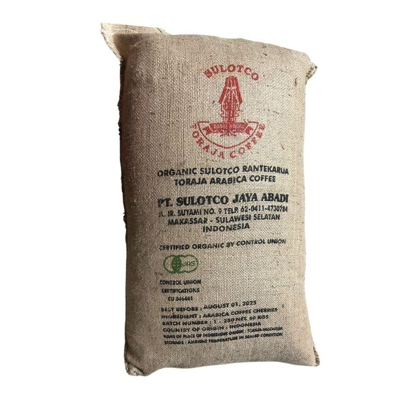 Coffee Raw Bean Toraja Lante Carua (Organic JAS Grown) (GRATEFULCOFFEE)