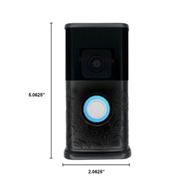 Garden Video Doorbell Cover (Compatible with Ring 3, 3 Plus, 4, Battery Plus, and Battery Pro) (Matte Black)