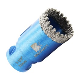 1-1/4 Inch Diamond Core Drill Bit for Porcelain Tile Ceramic Marble Granite Drilling,BRSCHNITT 1pc Vacuum Brazed Diamond Hole Saw with 5/8-11 Thread