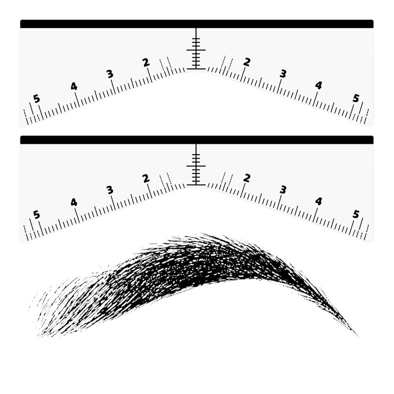 BAMTTOO Eyebrow Ruler Sticker 25 Pieces Eyebrow Mapping Shaping Sticker