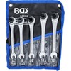 Kraftmann 30836 Ratchet Ring Spanner Set Open 5-Piece