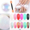 Ownest 2 Pcs Neon Iridescent Chrome Nail Powder,Mermaid Chrome Nail