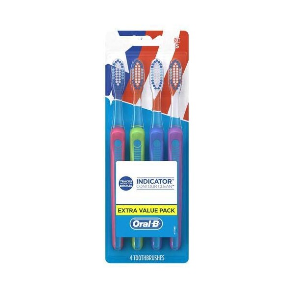 Oral-B Indicator Contour Clean Soft Bristle Manual Toothbrush (Pack of 2)