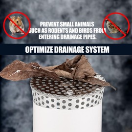 Stainless Steel Gutter Leaf Protection, Gutter Leaf Protection, Gutters, Leaf Protection, Downpipe Protection, Gutter Protection, Gutter Sieve for Flat Roof Drain, Downpipes and Drains (75-90 mm)