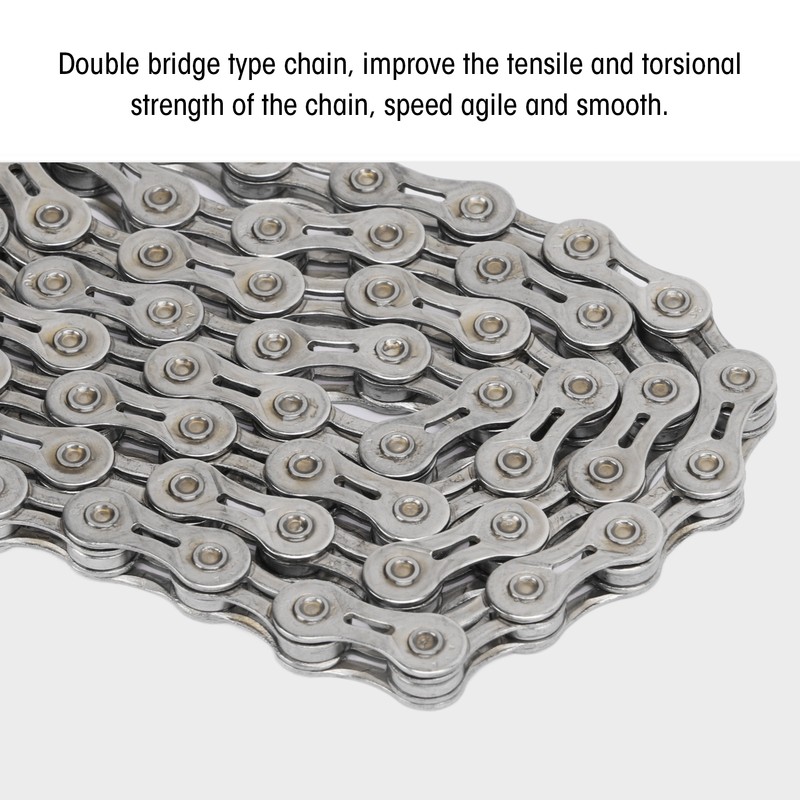 WAKE Bicycle 9 Speed Electroplated Silver Chain Mountain Road Bike