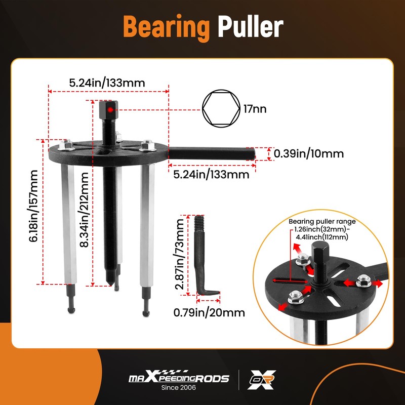 maXpeedingrods 21 in1 Bearing Puller Kit, Bearing Removal Tool, Bearing
