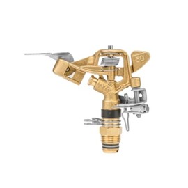 Bradas 0178 Brass Sprinkler 25 m AG 1/2 Inch 360° Circular Sprinkler Lawn Sprinkler Impulse Sprinkler Full Circle Sprinkler
