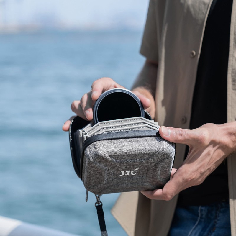 JJC Water Resistant Camera Lens Filter Bag for 10 Round