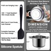 Marsheepy Double Boiler Pot Set,2000ML/1.8QT Mixing Bowl for Chocolate Melting,