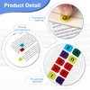 COMNICO 8 Sheets A-Z tabs Sticky Alphabet Labels Tabs Colorful