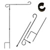 Garden Flag Holder Stand Banner Pole with Non-Slide Flag Clip
