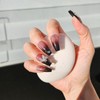 Black see-through handmade nail tips - Ballerina M / 블랙