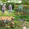 Garden Weeding Rake, Upgraded Detachable Weeder Puller Tool, Manganese Steel