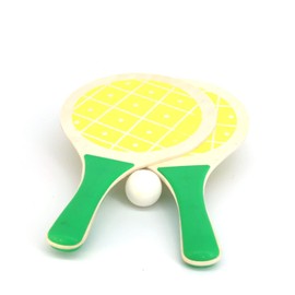 Wooden Paddle Bat Ball Set, Ideal Kids Fun Toy Game, Perfect for Garden or Beach, Great Party Bags Fillers, Biff Bats Retro Games (Watermelon Bat Set)