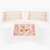 qiqee Auto-pop Up Cupcake Boxes with Window White 40PCS 12