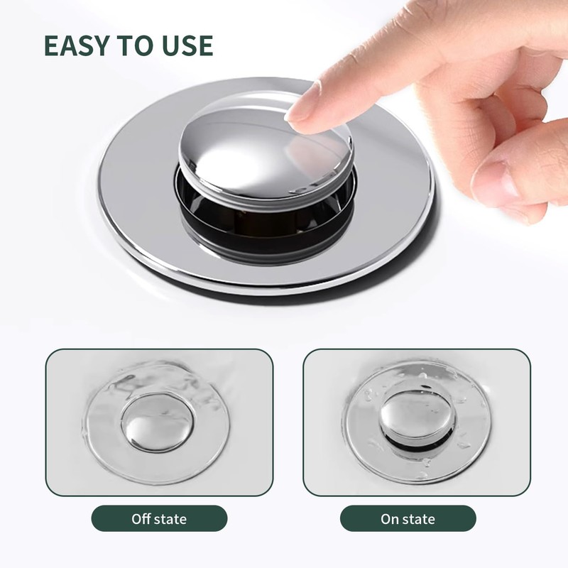 Drain Plug with Strainer, Stainless Steel Sink Drain Strainer, Sink