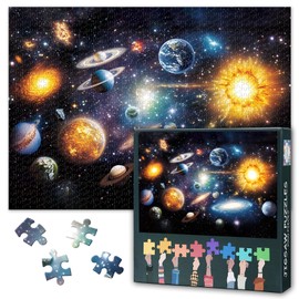 Jigsaw Puzzles for Adults Planets Puzzles for Adults 1000 Pieces Galaxy Jigsaw Puzzle Funny Adult Puzzle Game, Finished Size is 27.5 x 19.7 Inch