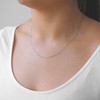jewellerybox 9ct White Gold Hammered Trace Chain 20 Inches