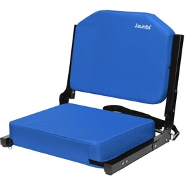 Jauntis Stadium Seating for Bleachers, Bleacher Seats with Ultra Padded Comfy Foam Backs and Cushion, Wide Portable Stadium Chairs with Back Support and Shoulder Strap