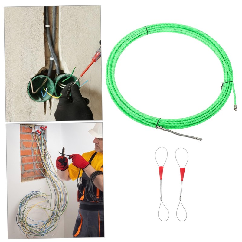 Operitacx Spring Spiral Cable Tension Fastener Fish Tape Roller Electrician