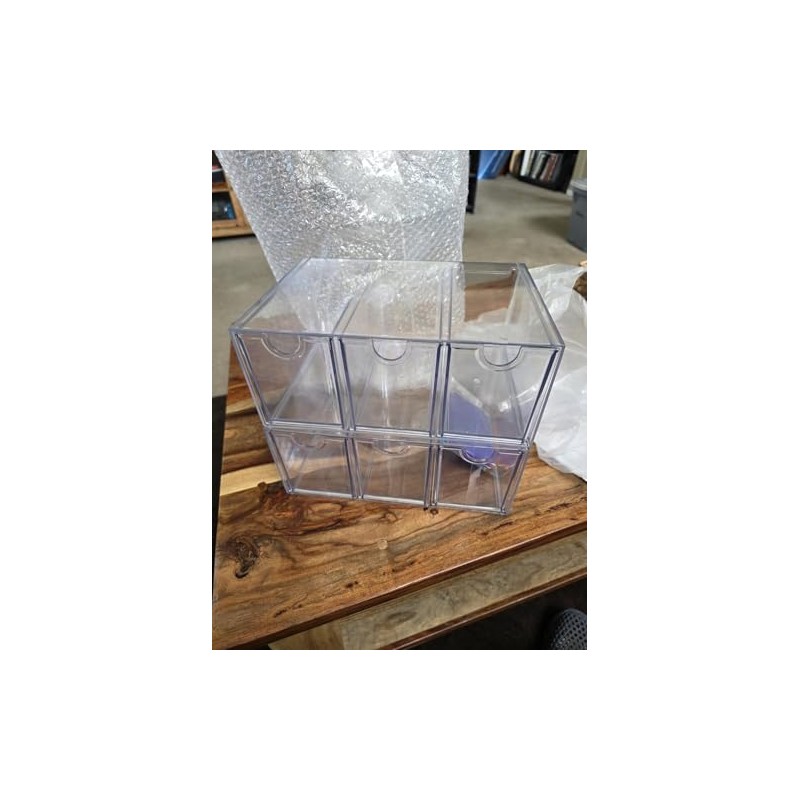 ELLDOO 6 Drawers Tea Bag Organizer Box, Acrylic Stackable Tea