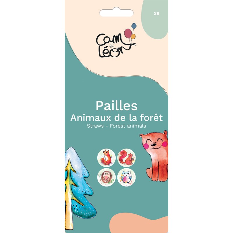 P'tit Clown re22499 Drinking Straws, Pack of 8