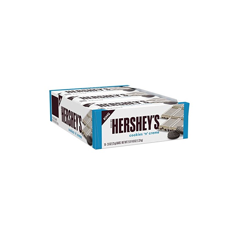 HERSHEY'S COOKIES 'N' CREME King Size Candy, Bulk, Individually Wrapped,