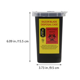 LALAFINA 4pcs Case Cutter Shop Black Razors Dispenser Storage Barber Container Home Use Recycle Safe Blade Factory Organizer Blades Collect Hairdressing Case, and Supplies Used Shaving