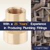 LTWFITTING Brass BSP Pipe Fitting 3/8-Inch x 1/4-Inch Female BSPP