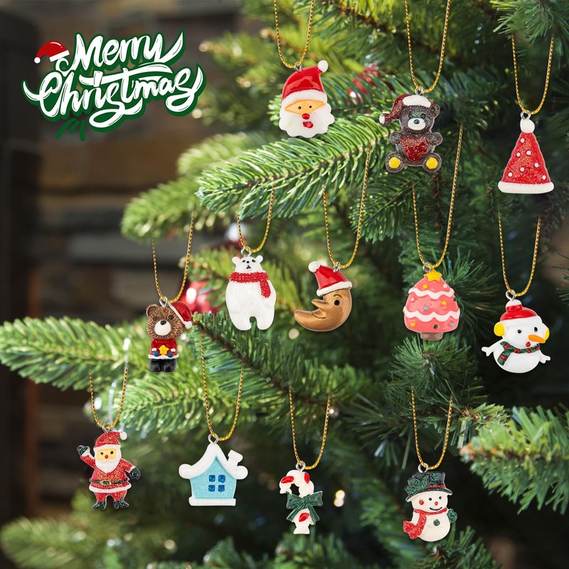 30PCS Mini Christmas Tree Decorations Mini Christmas Ornaments Set Miniature