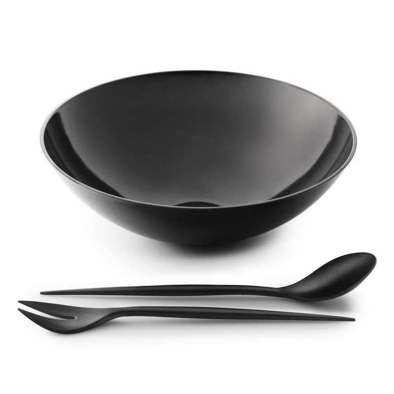 Krenit Salad Servers, Melamine, black, Standard