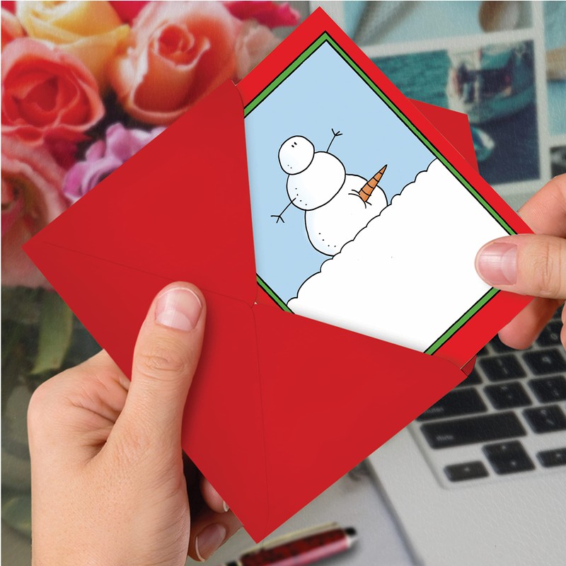 NobleWorks - 12 Cartoon Merry Christmas Cards Funny - Adult